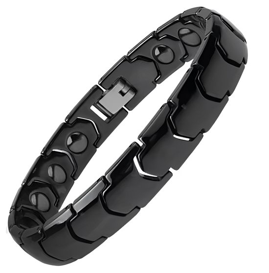 Foto: Armband zwart keramiek chiro magnetische armband verstelbaar mauro vinci armbanden met geschenkverpakking