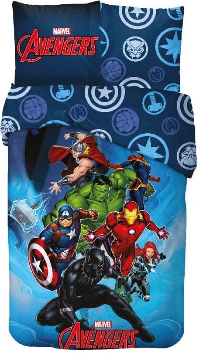 Marvel - The Avengers - Dekbedovertrek - 140x200 Cm - 100% Katoen – Eenpersoons