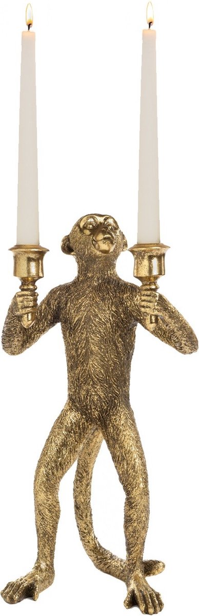 Goodwill Kaarsenhouder Aap Goud H 39 cm