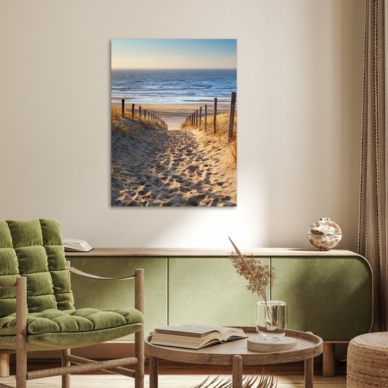 Affiche Plage - Mer - Pays- Nederland - Dunes - Soleil - 60x80 cm