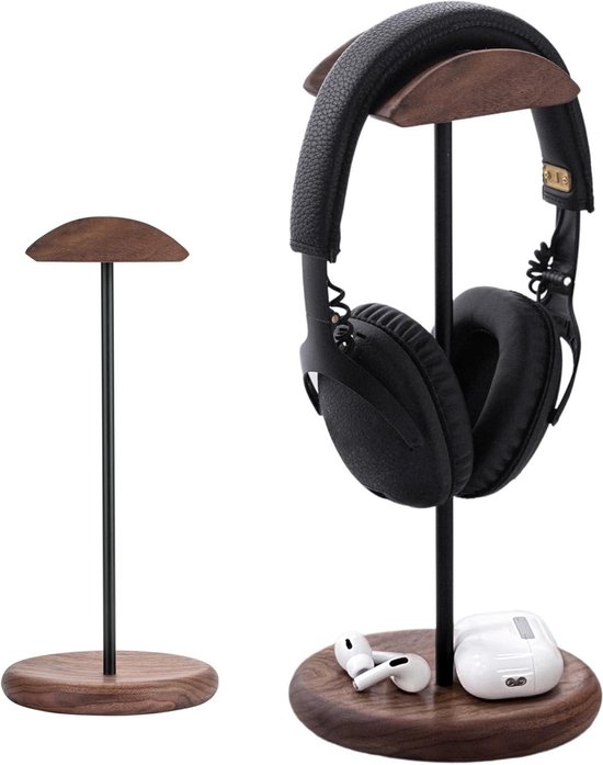 Headset Houder Koptelefoonhouder Hoofdtelefoonstandaard Van Massief Hout Visvormige Hoofdtelefoonhouder Op Het Hoofd Gemonteerde Desktop Stroage Hoofdtelefoonhouder Hoofdtelefoonstandaard (Blue : Blu