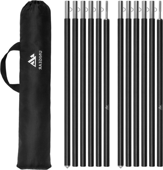 Mâts Télescopiques Daromigo X4 - Aluminium - 90-230 Cm - Pour Tente, Bâche
