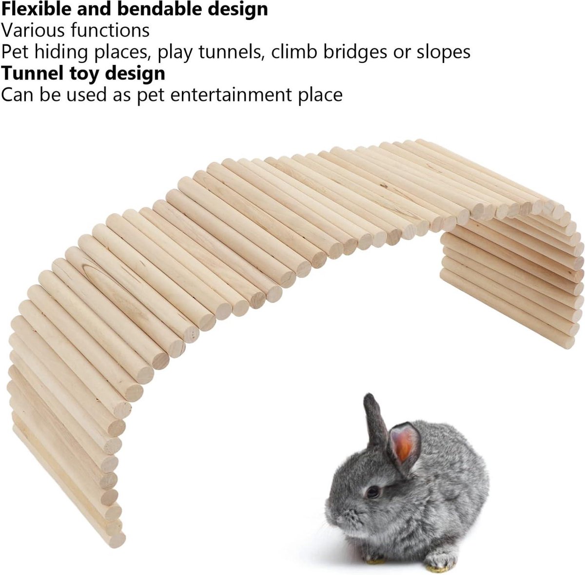 Ladderbrug Voor Kleine Dieren Bendy Brug Tunnel Hut Schuilplaats Ladder Schuilplaats Voor Rat Cavia Chinchilla Fret Gouden Beer