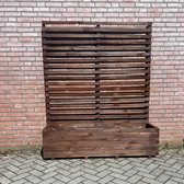 Plantenbak met klimrek 140x40x40 (180) cm - Bruin