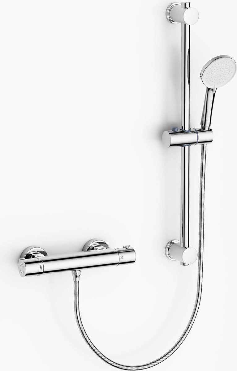 Goodivery ® Complete Douchesysteem met Thermostaat en 3-standen Handdouche - Chroom