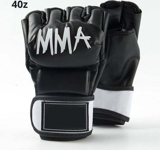 Gants Bovista MMA - Gloves - Gants de Sparring - Hommes - Femmes - Grappling - Gants de boxe - Taekwondo - Zwart - 4oz