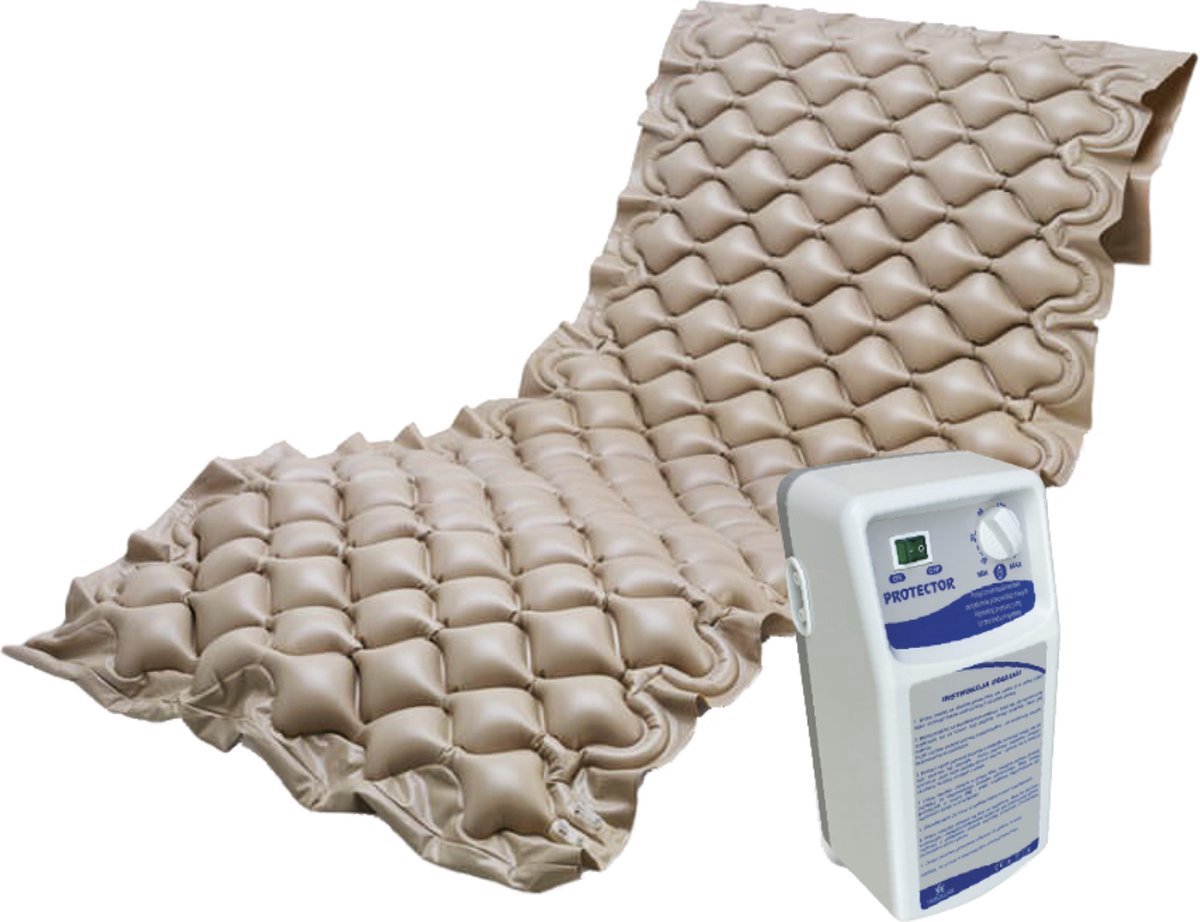 Anti decubitus Matras. Wisselbare druk. Matras Protector 1. AD matras. Bubbel matras. Anti doorlig matras. altenering matras