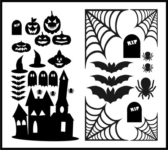 Herbruikbare Halloween raamstickers