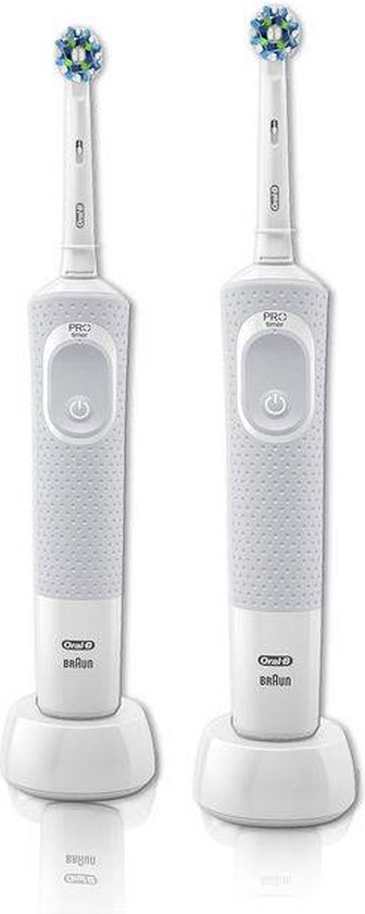 Oral-B Vitality 100 CrossAction Volwassene Roterende-oscillerende tandenborstel Grijs, Wit