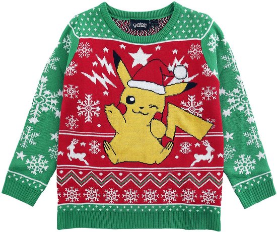 Pokémon Kids - Pikachu - Sweat-shirt Pika! Pika! Garçons et Filles - Multicolore - Tailles 146/152