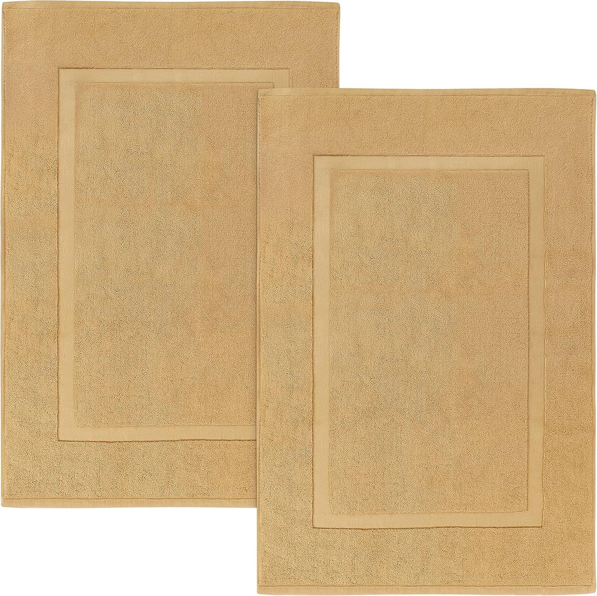 Katoenen gestreept tapijt, badmatten, 61 x 76 cm, 100% ringgesponnen katoen - zeer absorberende en machinewasbare vloermat voor douche, badkamer