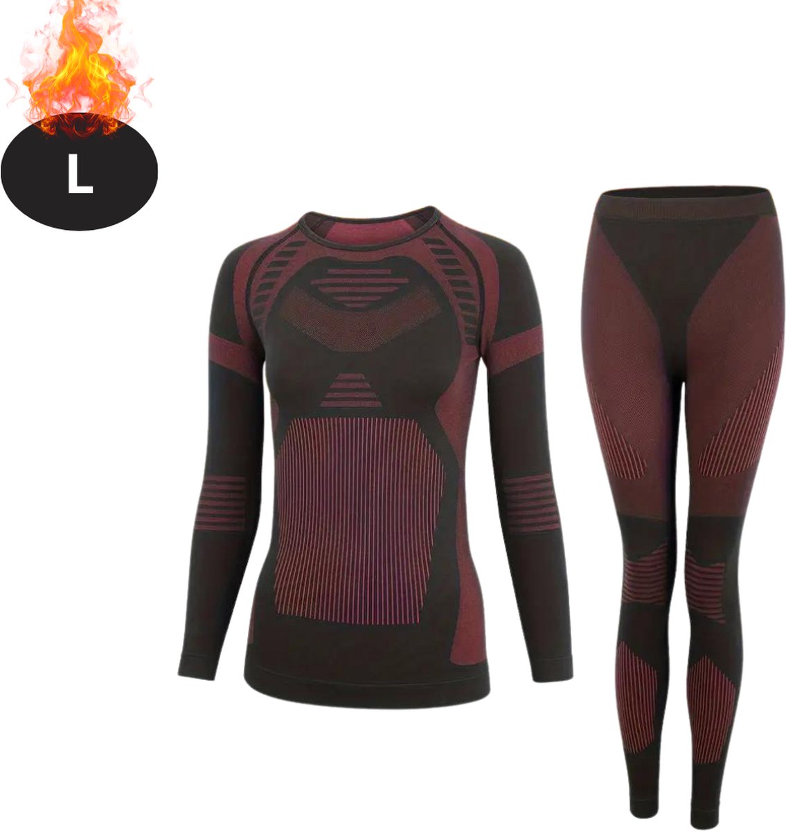 Nivard Thermokleding Dames – Thermobroek – Thermoset – Thermolegging – Winter – Thermoshirt – Bordeauxrood – L Nivard Thermokleding Dames – Thermobroek – Thermoset – Thermolegging – Winter – Thermoshirt – Bordeauxrood – L