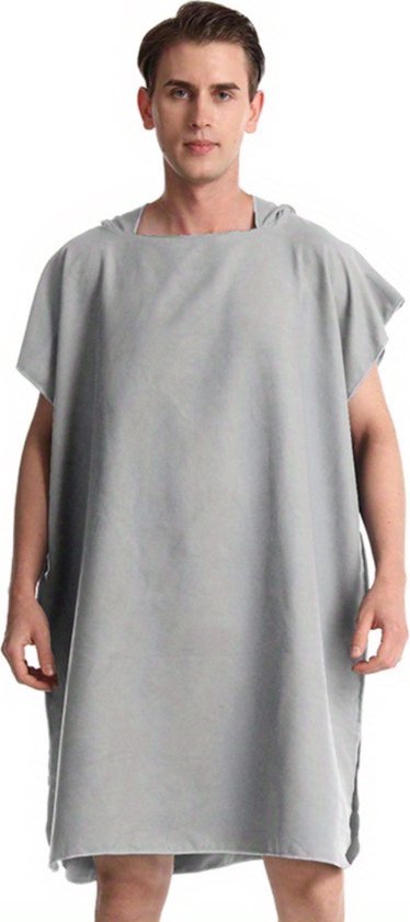 Bovista Surf Poncho - Femme - Homme - Serviette à langer - Adultes - Doux - Poncho - Grijs