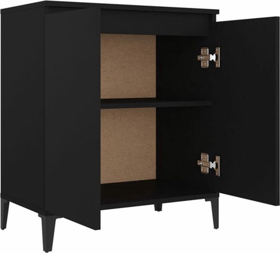 Zwart metalen dressoir 160 cm kopen? Slim gekozen! Bij