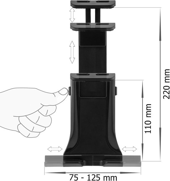 Stoomsnoerhouder - universeel, geleidt het stoomsnoer, eenvoudig te bevestigen, flexibel, aanpasbaar, universele clip, praktisch vouwsysteem, geschikt voor alle strijkplanken