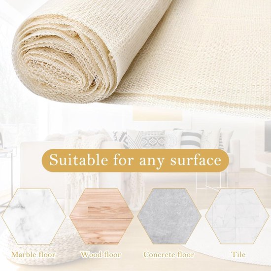 HENGEBIRD 200 x 200 cm, tapijt, antislipmat voor tapijt, antislip, onderlegger