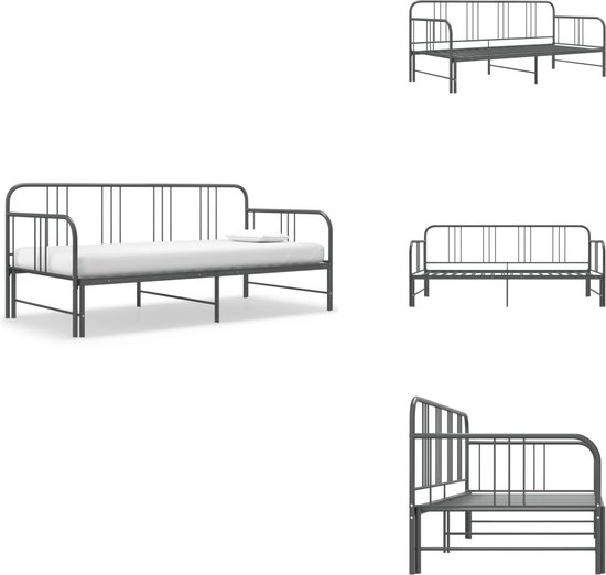 vidaXL Bedbankframe metaal wit 90x200 cm