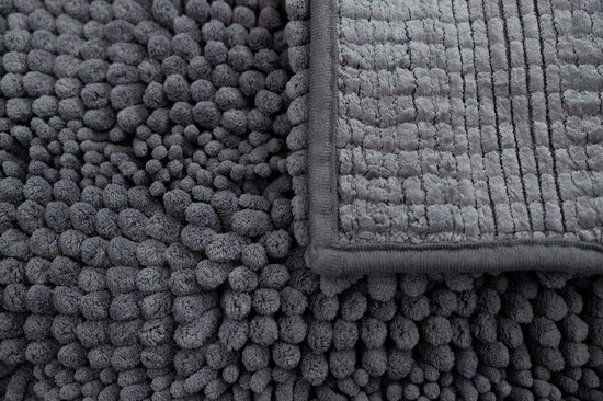 Oliva's - Badmat - Badkamermat - Douchemat antislip - Absorberende badmat - 50x80 cm - Grijs