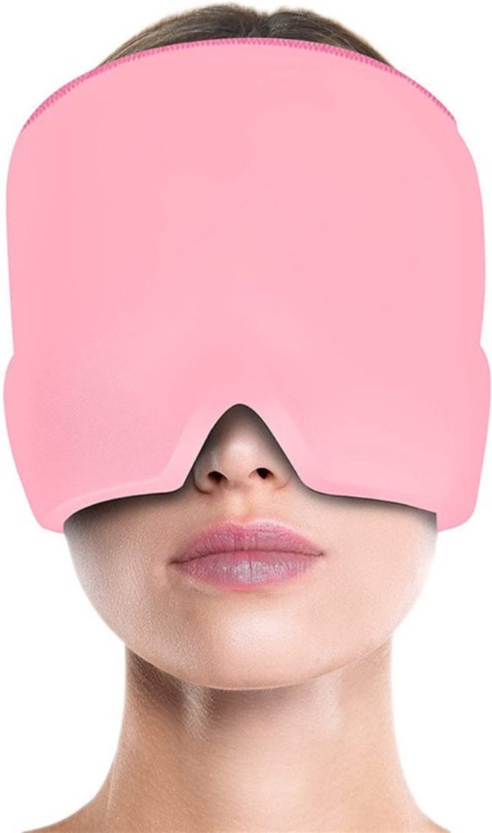Goedkoopste Bovista Migraine Masker - Headache Relief Cap - Migraine Muts - Hoofdpijn - Gel - Roze
