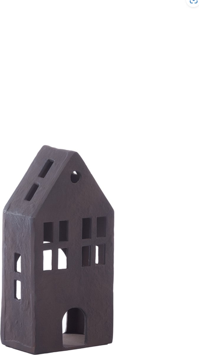 Ornament 14x9x30 cm CROMANE bruin - Amsterdams huisje