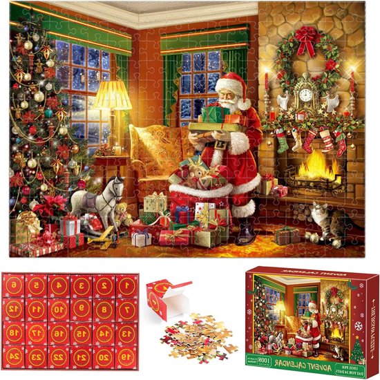 Calendrier De L'Avent 2024 Puzzles, 24 Boîtes De 1008 Pièces