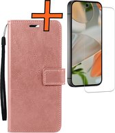 Étui adapté pour Google Pixel 9 Pro XL Cover Bookcase Flipcase Book Cover avec protecteur d'écran - Étui adapté pour Google Pixel 9 Pro XL Case Book Case - Or rose