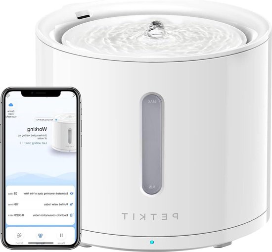 Draadloze Kattenwaterfontein – 1 Liter, USB-aangedreven, Automatische Circulatie, Met Filter En Veilige Uitschakeling Bij Watertekort