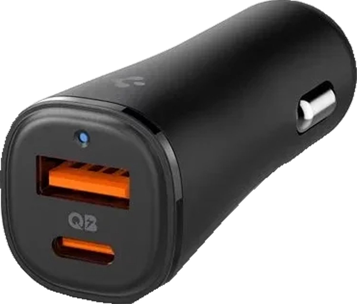 Spigen ArcStation Essential - 48W Autolader - 1x USB-C (30W) / 1x USB-A (18W) - Power Delivery (PD) - Quick Charge (QC) - PPS - DCP - AFC - FCP - SCP - Apple 2.4A - Zwart