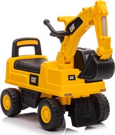 Bandits & Angels Loopauto CAT Graafmachine vanaf 1 jaar - Functionele Graafarm - Loopwagen Geel - Loopauto Voor Jongens - Caterpillar