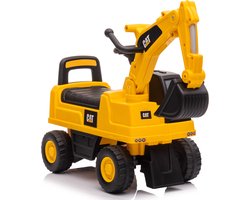 Bandits & Angels Loopauto CAT Graafmachine vanaf 1 jaar - Functionele Graafarm - Loopwagen Geel - Loopauto Voor Jongens - Caterpillar