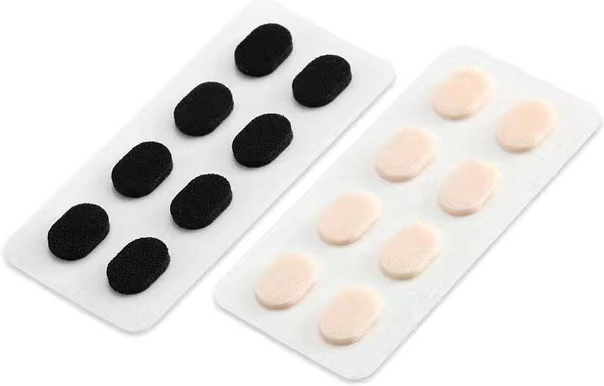 8 stuks - Neuspads bril zelfklevend-neuspads bril - neuspads bril antislip - neusvleugels voor bril - bril pads - kleur: Zwart