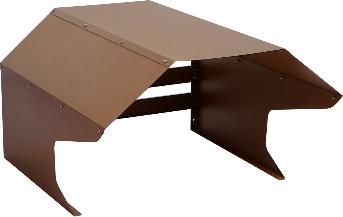 Robotmaaier garage MCW-L43, overkapping voor grasmaaier, metaal 40x59x69cm ~ bruin