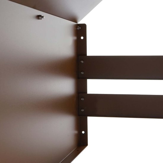 Garage pour robot tondeuse MCW-L43, capot de tondeuse à gazon, métal 40x59x69cm ~ marron