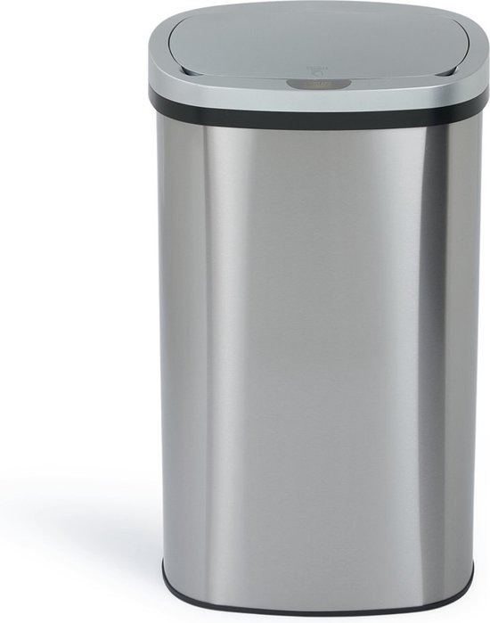 Umuzi Cleaning Prullenbak - 58 liter - Zilver- 70x29x41cm