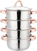 Bol.com Klausberg 7727 - stoompan - 5 delig - 18 cm - rvs - alle warmtebronnen aanbieding