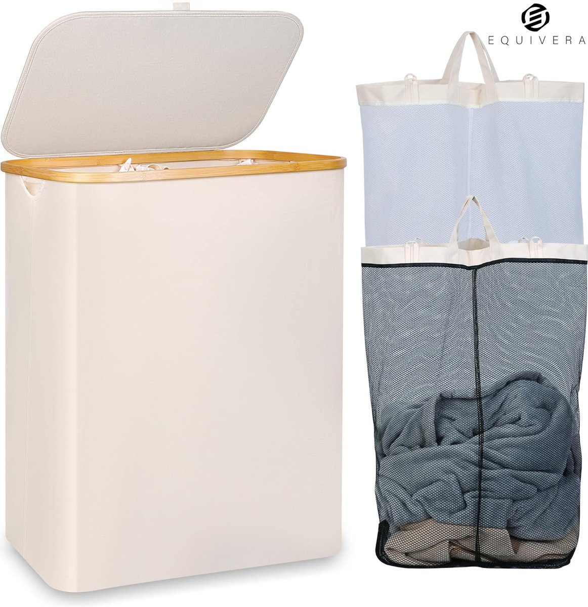 Equivera Wasmand 3 Vakken - Wassorteerder 3 Vakken - Wasmanden - Wassorteerder - Wasmand