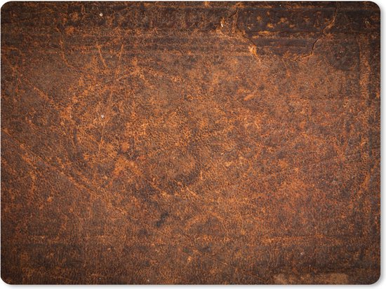 Tapis de souris XXL - Sous-main - Sous-main - Cuir - Structure - Marron - Oranje - 80x60 cm - Tapis de souris XXL