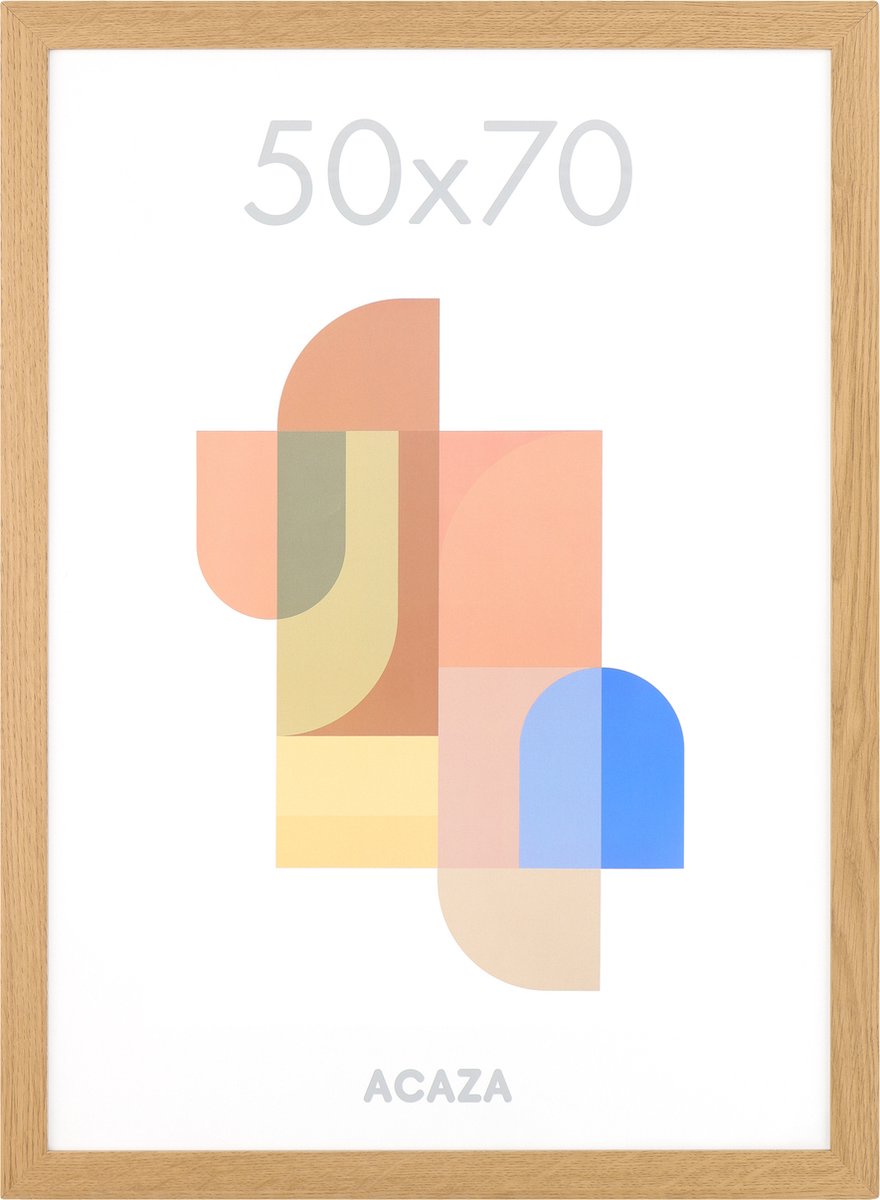 ACAZA Fotolijst - Fotokader - Fotolijst 50x70 cm - Fotokader 50x70 cm - MDF Hout - Warme Eik