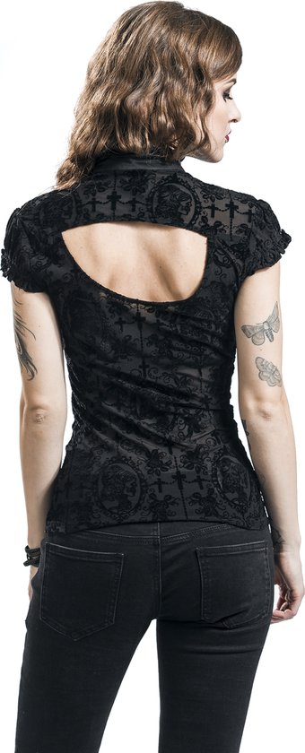 Blouse Banned -L- Regardant la Dentelle Noir