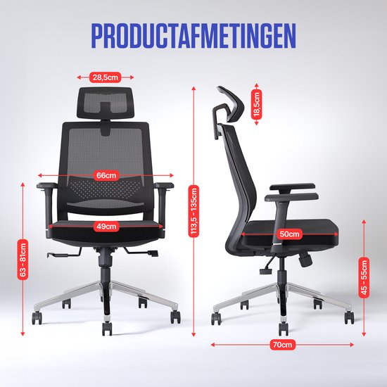 Stane Ergonomische Bureaustoel Office Chair - Bureaustoelen voor Volwassenen Computer Stoel
