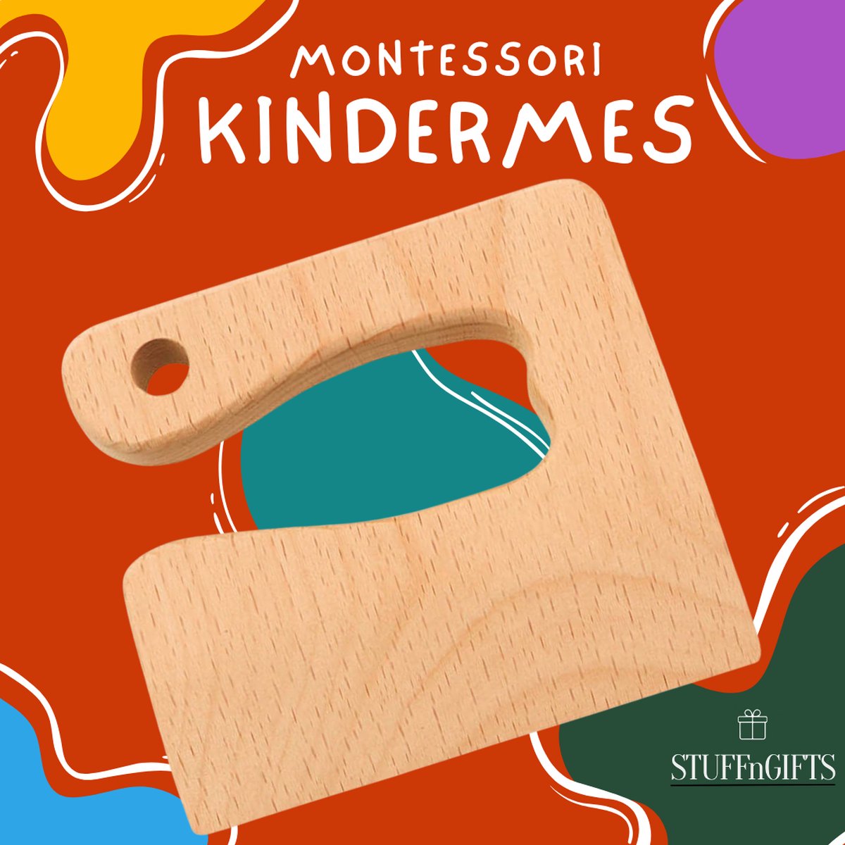Goedkoopste Montessori Houten Kindermes - Kinder Koksmes - Peuter kok - Verjaarsdag cadeau klein