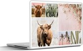 Sticker pour ordinateur portable - 10,1 pouces - Highlander écossais - Collage - Cactus