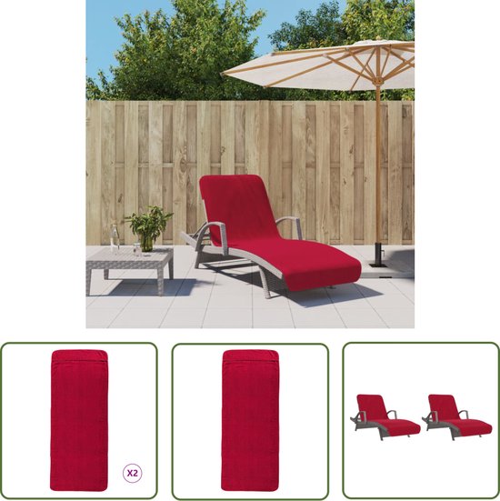 The Living Store Serviettes de plage - Rouge Bordeaux - 75 x 200 cm - Matériau doux - Antidérapant - Léger et portable - Largement applicable - 2 pièces