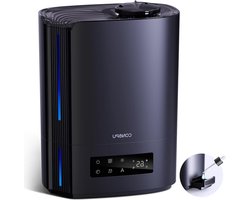 Luchtbevochtiger - Ultrasone luchtbevochtiger - Automatische functie met Hygrometer - Aroma diffuser - Humidifier - Luchtbevochtigers - Geruisloos - zwart (Energieklasse A+++)