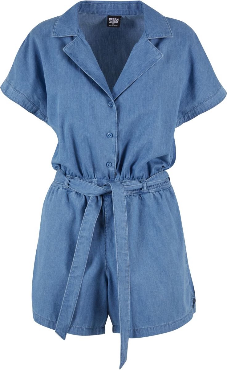 Urban Classics Light Resort Playsuit S Blauw
