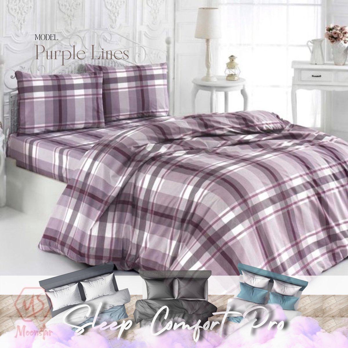 Maxenza Sleep Comfort Pro - Comfortabel Dekbedovertrek voor Twee Personen met Kussenslopen 220 x 200 cm