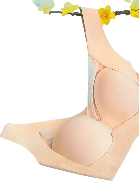 Soutien BH Bovista sans armatures - Sans Bracelets - Soutiens-gorge -gorge Push -up - Soutien-gorge Comfort - Confortable - Solide - Yoga - Kaki - Taille S