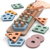 Bol.com Montzys® Montessori Puzzel - Kinderspeelgoed Baby - Educatief Speelgoed - Puzzels voor Kinderen Vanaf 2 / 3 / 4 Jaar aanbieding