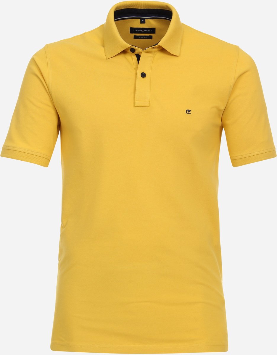 CASAMODA Polo Stretch Mustard Geel - Maat 3XL - Heren