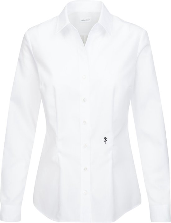 Seidensticker dames blouse slim fit - wit